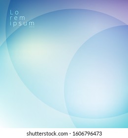 Abstract blue sky blurred with circles overlay background. Vector illustration