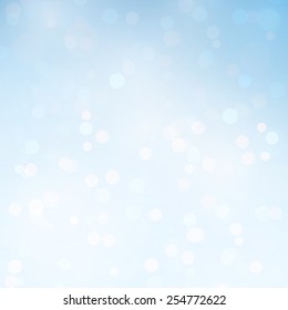 Abstract Blue Sky Bokeh Vector Background