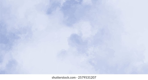 Abstract blue sky and clouds background, Vibrant clear blue sky with puffy and blurry natural clear clouds, watercolor background concept abstract cloudy sky

