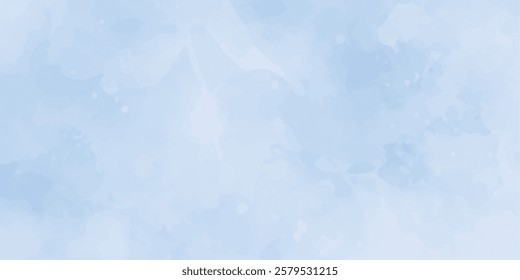 Abstract blue sky and clouds background, Vibrant clear blue sky with puffy and blurry natural clear clouds, watercolor background concept abstract cloudy sky

