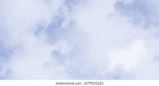 Abstract blue sky and clouds background, Vibrant clear blue sky with puffy and blurry natural clear clouds, watercolor background concept abstract cloudy sky

