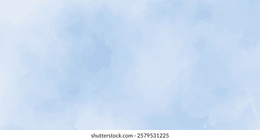 Abstract blue sky and clouds background, Vibrant clear blue sky with puffy and blurry natural clear clouds, watercolor background concept abstract cloudy sky

