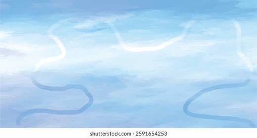 	
Abstract blue sky and clouds background, Vibrant clear blue sky with puffy and blurry natural clear clouds, watercolor background concept abstract cloudy sky