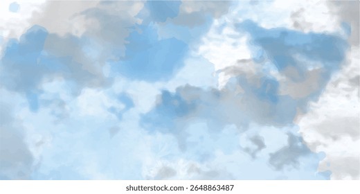 abstract blue sky and clouds background, vibrant clear blue sky with puffy and blurry natural clear clouds, watercolor background concept abstract cloudy sky, Sunset sky and rainy colourfull clouds.
