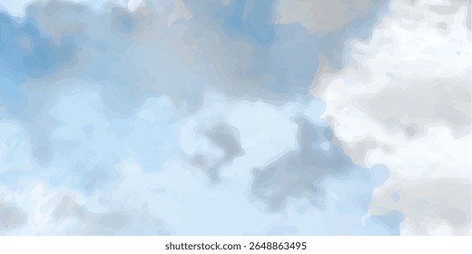 abstract blue sky and clouds background, vibrant clear blue sky with puffy and blurry natural clear clouds, watercolor background concept abstract cloudy sky, Sunset sky and rainy colourfull clouds.
