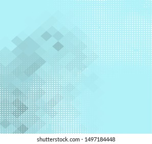 Abstract blue sky color background with mesh of dot and squares.