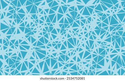 Abstract blue sky geometric background. Irregular triangle pattern design idea with cultural accent for display, banner, studio, surface, advertising, web, decoration, greeting, interior