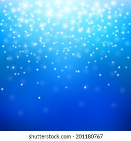 abstract blue sky and glitter light pattern background (vector)