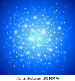 abstract blue sky and glitter light pattern background (vector)