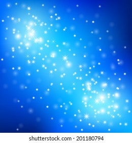 abstract blue sky and glitter light pattern background (vector)