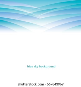 Abstract blue sky modern background design. Vector abstract illustration for header, caver, card, print and web design.