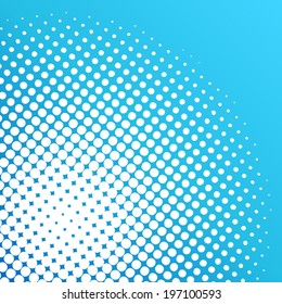 abstract blue sky and polka dot pattern background (vector)