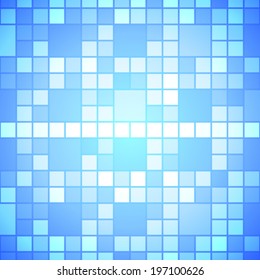 abstract blue sky and seamless mosaic pattern background (vector)