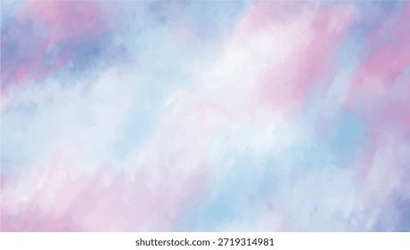 Abstract Blue Sky with Soft Clouds Background, Dreamy Atmospheric Sky Texture