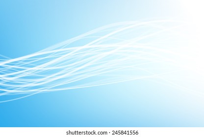 Abstract blue sky waves lines soft abstract light background