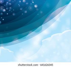 Abstract blue sky with white cloud background . Illustration vector.