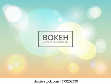 abstract blue sky,sunset background with bokeh light effect vector illustration.