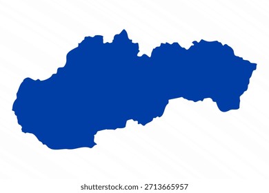 Mapa Abstrato Azul Eslováquia Simples