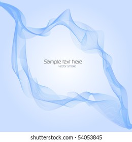Abstract blue smoke