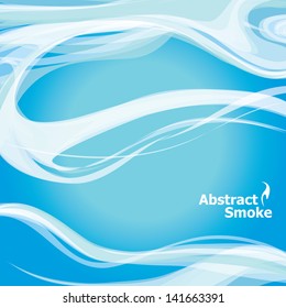 abstract blue smoke background. vector smoke. grunge blue wave background
