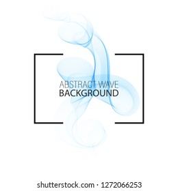 Abstract blue smoke. Seamless vector wave of blue smoke.