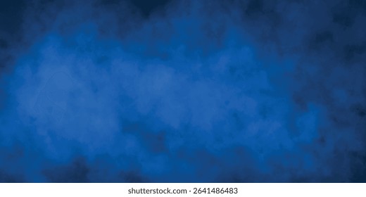 Abstract Blue Smoke Texture with Soft Fog and Dark Gradient Background

