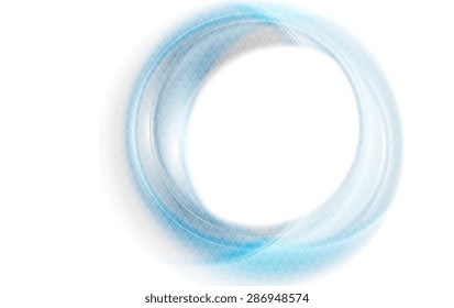 Abstract blue smooth circles design. Vector background
