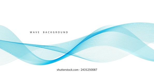 Abstract blue smooth flowing wave background