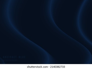 Abstract blue smooth flying silk template decorative. Simple create for copy space of text background. Illustration vector