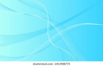 líneas suaves y azules abstractas curvas de onda con fondo degradado