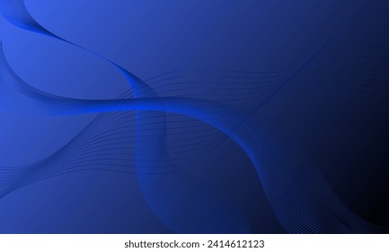 abstract blue smooth lines wave curve with gradient background