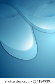 Abstract blue smooth vector waves background