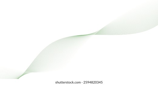 Abstract blue smooth wave on a white background. Dynamic sound wave. Design element. Vector illustration.