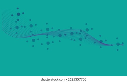 Abstract blue smooth wave on a white background.Abstract wave digital element for certificate design. 