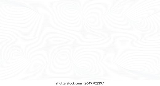 Abstract blue smooth wave on a white background. Dynamic sound wave. Design element. Vector illustration. 