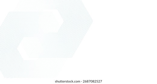 Onda lisa azul Abstractas sobre un fondo blanco. Hexágono dinámico del arte de la onda de sonido
