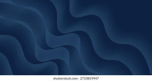 Abstract blue smooth wave on a white background. Dynamic sound wave