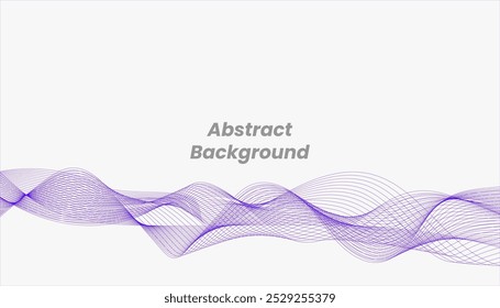 Ondas suaves azules Abstractas sobre un fondo blanco. Ondas sonoras dinámicas. Elementos de diseño. Ilustración vectorial. Adecuado para carteles, Anuncios, etc. eps 10