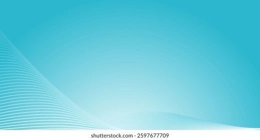 Abstract blue smooth waves on white background. Dynamic sound waves. Design elements. Eps10