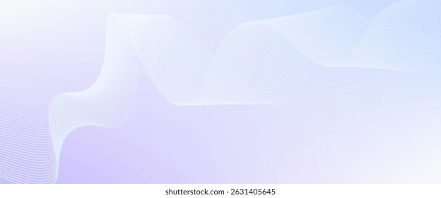 Abstract blue smooth waves on white background.Vector illustration.