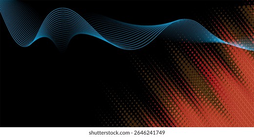 Abstract blue smooth waves on white background.Vector illustration.