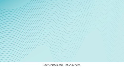 Abstract blue smooth waves on white background  dots simple art good