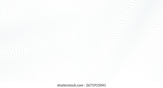 Ondas suaves azules Abstractas sobre fondo blanco. Patrón de espacio de textura de Fondo de pantalla bueno simple