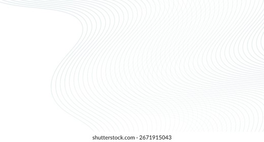 Ondas suaves azules Abstractas sobre fondo blanco. Patrón de espacio de textura de Fondo de pantalla Buen arte simple