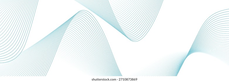 Ondas suaves azules Abstractas sobre fondo blanco. diseño moderno de moda 