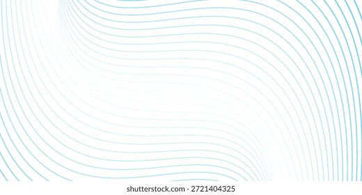 Abstrato ondas suaves azuis no fundo branco.Ilustração vetor.