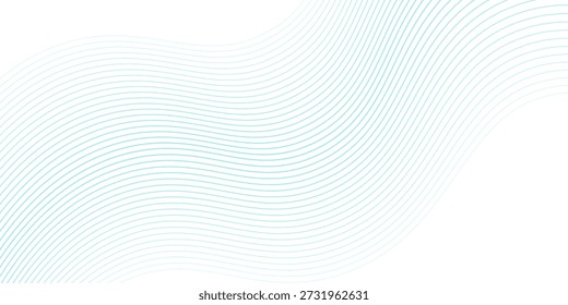 Abstract blue smooth waves on white background.design vector modern. eps 10