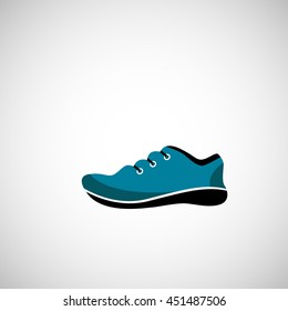 abstract blue sneakers on a white background.