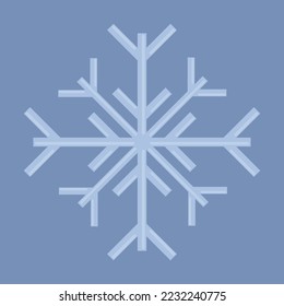 Resumen de copos de nieve azules. Copo de nieve con un patrón. Nieve. Ilustración del vector
