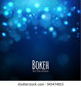 Abstract Blue Soft Bokeh Background. Vector illustration